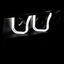 Load image into Gallery viewer, ANZO 111351 2009-2014 Ford F-150 Projector Headlights w/ U-Bar Black Amber (HID TYPE) (WITHOUT HID KIT)