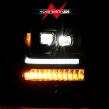 Load image into Gallery viewer, ANZO 111420 16-18 Chevrolet Silverado 1500 LED Projector Headlights w/Plank Style Switchback Black w/ Amber