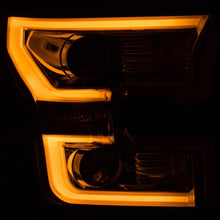 Load image into Gallery viewer, ANZO 111358 2015-2017 Ford F-150 Projector Headlights w/ Plank Style Switchback Chrome w/ Amber