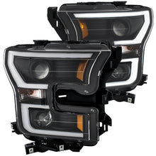 Load image into Gallery viewer, ANZO 111357 2015-2017 Ford F-150 Projector Headlights w/ Plank Style Switchback Black w/ Amber