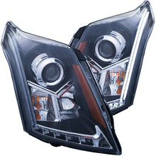 Load image into Gallery viewer, ANZO 111308 2010-2015 Cadillac Srx Projector Headlights w/ Plank Style Design Black