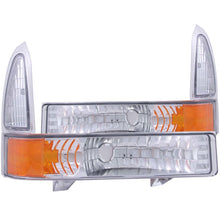 Load image into Gallery viewer, ANZO 511039 2000-2004 Ford Excursion Euro Parking Lights Chrome w/ Amber Reflector