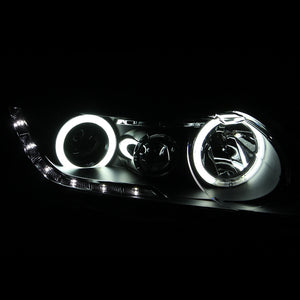 ANZO 121454 2006-2011 Honda Civic Projector Headlights w/ Halo Black (CCFL)