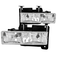 Load image into Gallery viewer, ANZO 111004 1988-1998 Chevrolet C1500 Crystal Headlights Chrome