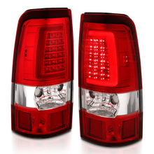 Load image into Gallery viewer, ANZO 311335 2003-2006 Chevy Silverado 1500 LED Taillights Plank Style Chrome With Red/Clear Lens