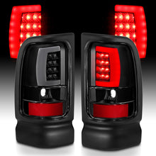 Load image into Gallery viewer, ANZO 311339 1994-2001 Dodge Ram 1500 LED Taillights Plank Style Black w/Clear Lens