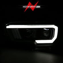Load image into Gallery viewer, ANZO 111396 2016-2017 Toyota Tacoma Projector Headlights w/ Plank Style Switchback Black w/ Amber