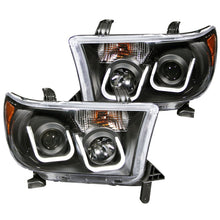 Load image into Gallery viewer, ANZO 111294 2007-2013 Toyota Tundra Projector Headlights w/ U-Bar Black