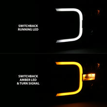 Load image into Gallery viewer, ANZO 111398 18-19 Ford F-150 Projector Headlights w/Plank Style Switchback Black w/Amber