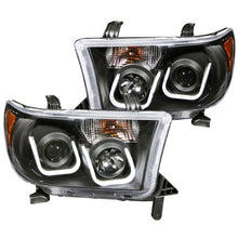Load image into Gallery viewer, ANZO 111294 2007-2013 Toyota Tundra Projector Headlights w/ U-Bar Black