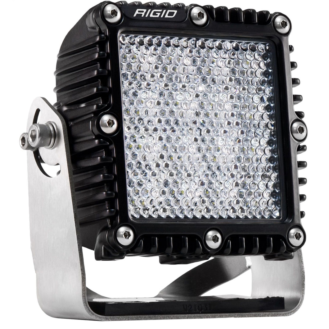 RIGID Q-Series PRO LED Light Flood/Diffused Black Housing Single