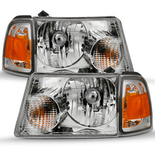 Load image into Gallery viewer, ANZO 111484 2001-2011 Ford Ranger Crystal Headlight Chrome w/Corner Lights (OE Replacement)