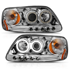 Load image into Gallery viewer, ANZO 111054 1997.5-2003 Ford F-150 Projector Headlights w/ Halo Chrome 1pc