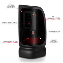 Load image into Gallery viewer, ANZO 311340 1994-2001 Dodge Ram 1500 LED Taillights Plank Style Black w/Smoke Lens