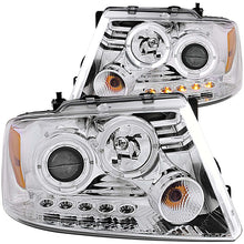 Load image into Gallery viewer, ANZO 111203 2004-2008 Ford F-150 Projector Headlights w/ Halo and LED Chrome G2