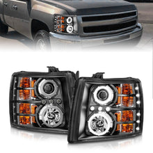 Load image into Gallery viewer, ANZO 111107 2007-2013 Chevrolet Silverado 1500 Projector Headlights w/ Halo Black